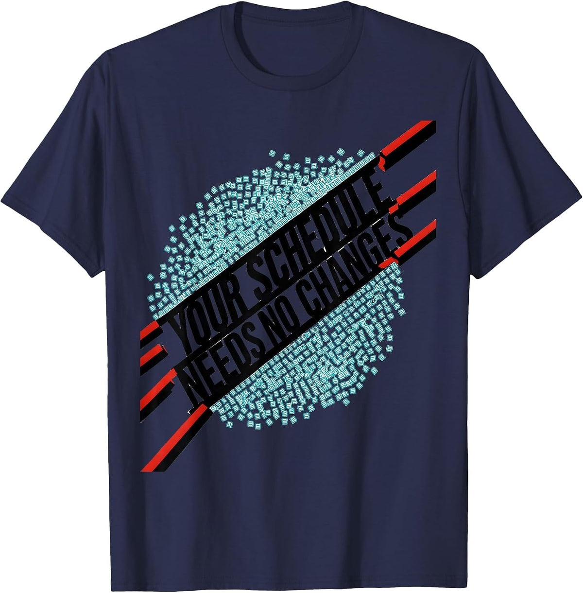 Your Schedule Needs No Changes Retro Groovy School Counselor T-Shirt - Navy Blue