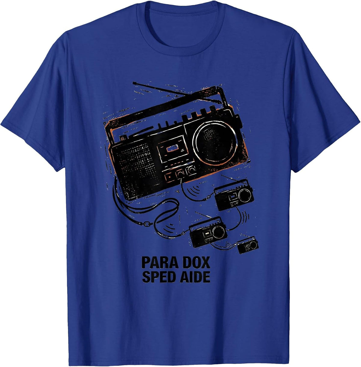 Men's Para Dox SPED Aide Funny Paraprofessional Teacher Aide Humor T-Shirt - Royal Blue