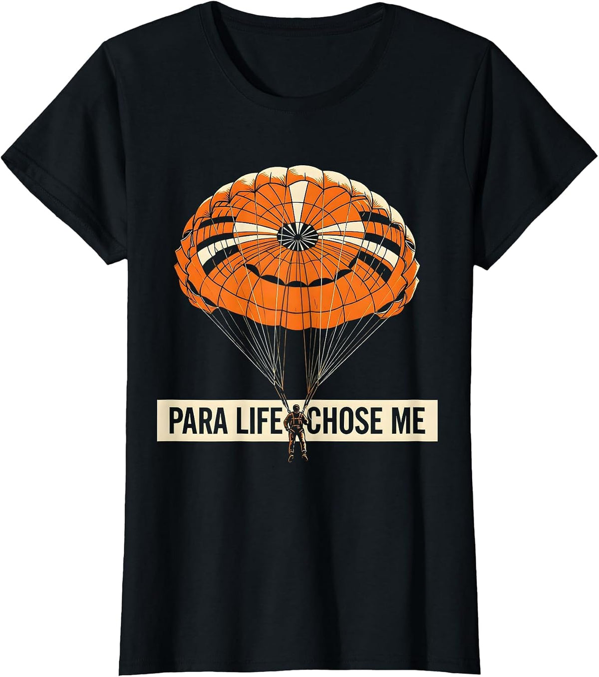 Women's Para Life Chose Me Proud Para Educator Design T-Shirt - Black