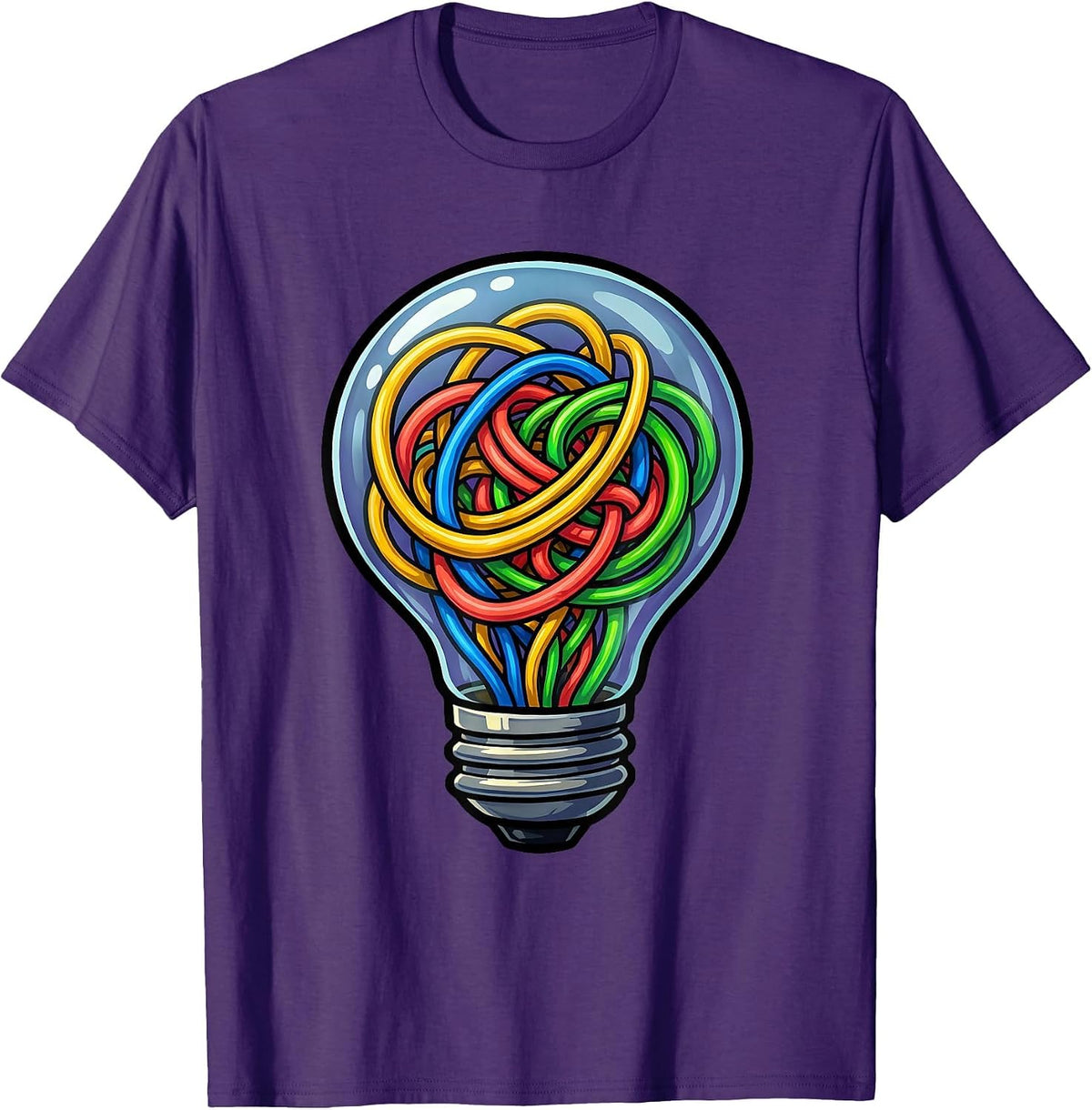 Special Education Bright Minds Lightbulb Design T-Shirt - Purple