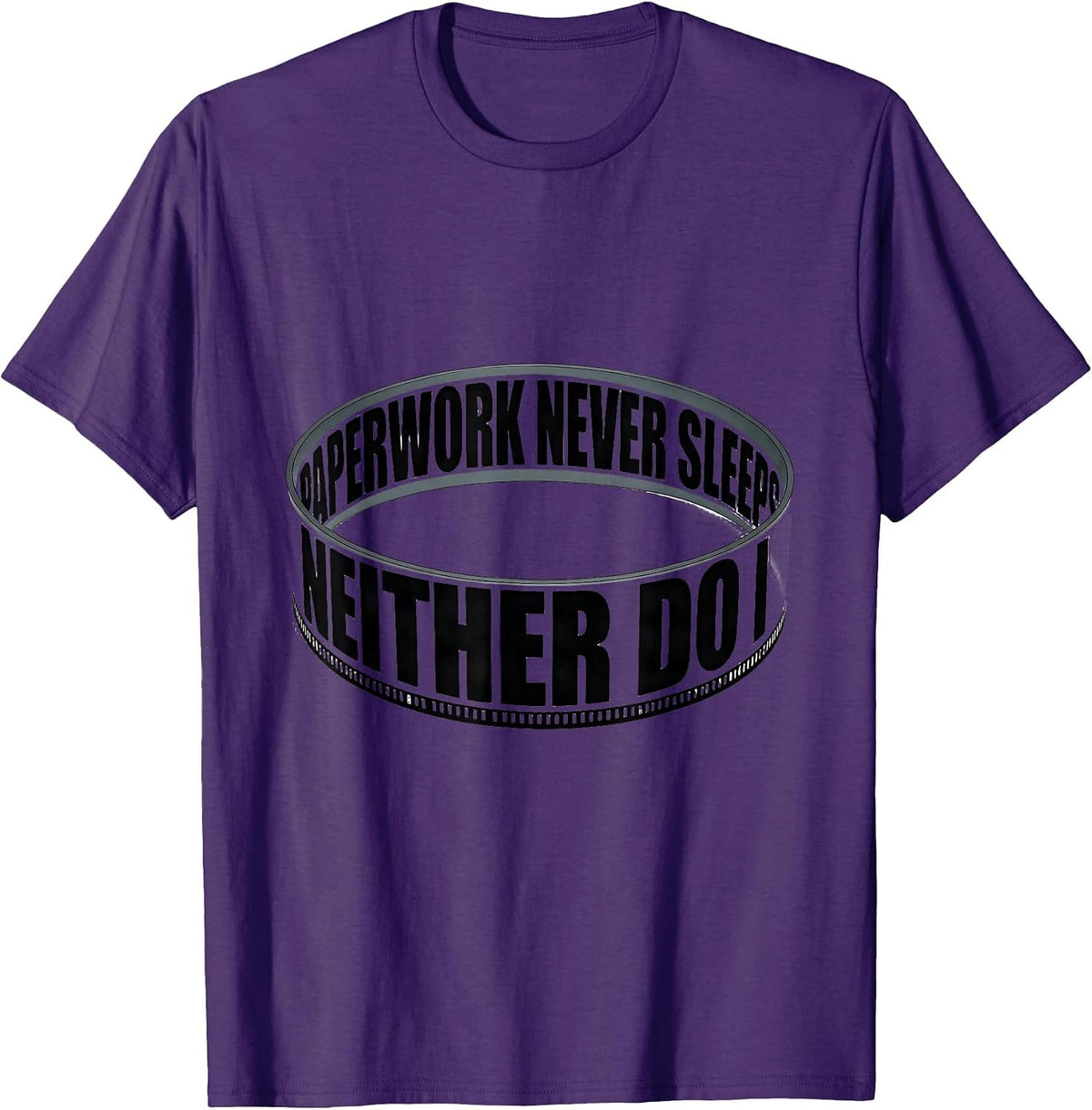 Men's Paperwork Never Sleeps, Neither Do I Funny SPED Teacher T-Shirt - Purple