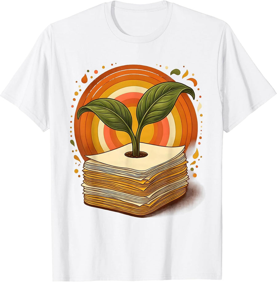 Men's Special Education Teacher Seedling Growth Graphic T-Shirt - White