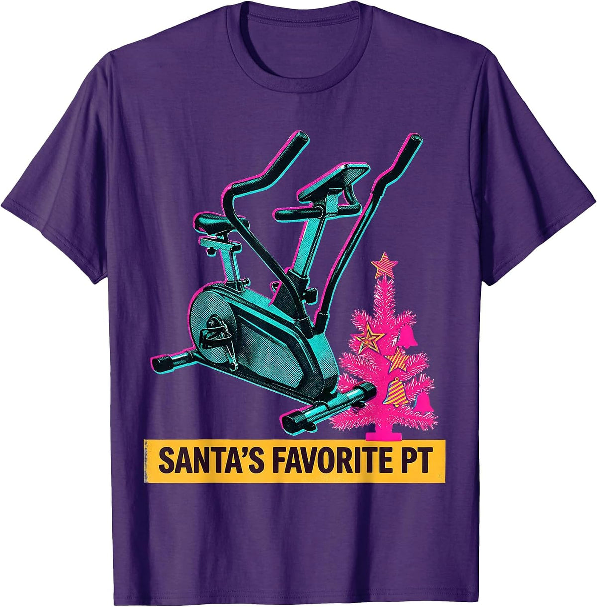 Men's Santa's Favorite PT Funny Physical Therapist Christmas Rehab T-Shirt - Purple