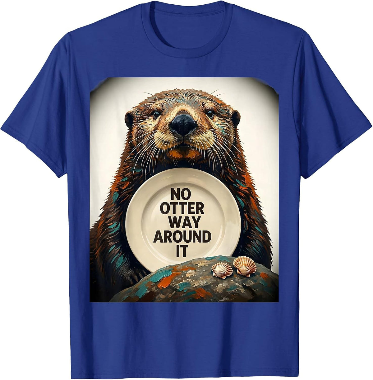 No Otter Way Around It Funny Otter Lover Gift For Kids Teens T-Shirt - Royal Blue