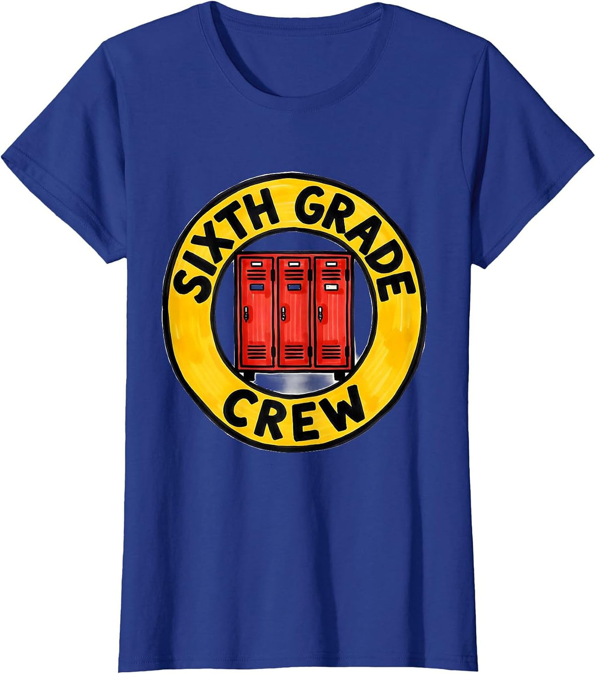 Women's Sixth Grade Crew Funny Middle School Teacher Back To School T-Shirt - Royal Blue