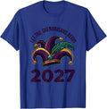 Let The Shenanigans Begin 2027 Funny Mardi Gras Party T-Shirt - Royal Blue