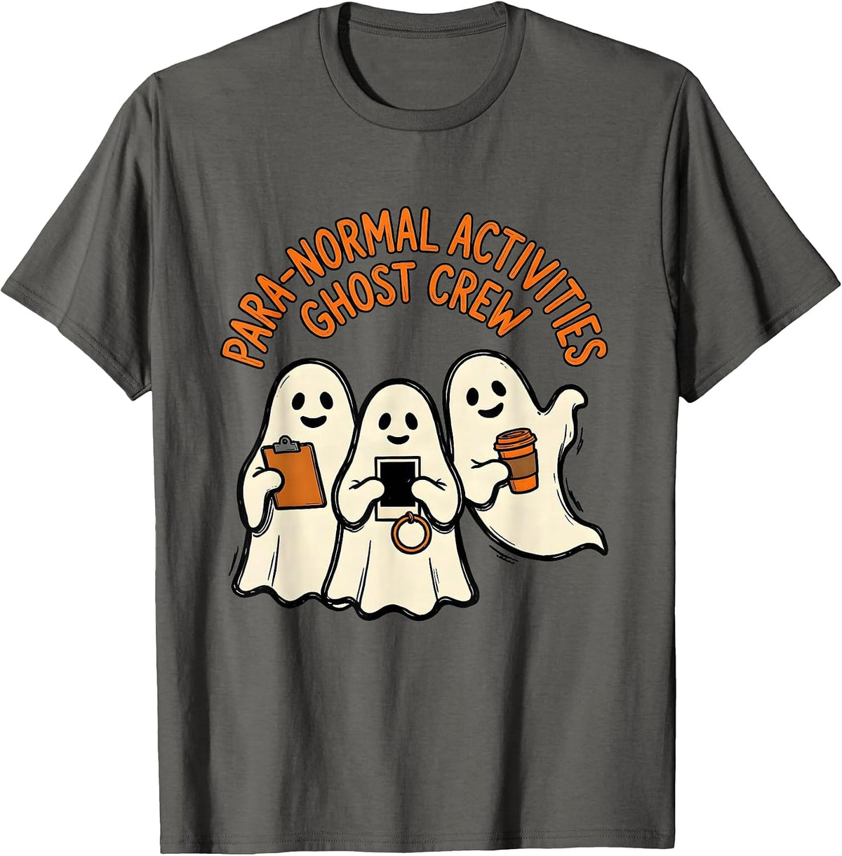 Para-Normal Activities Ghost Crew SPED Teacher Halloween T-Shirt - Asphalt Grey