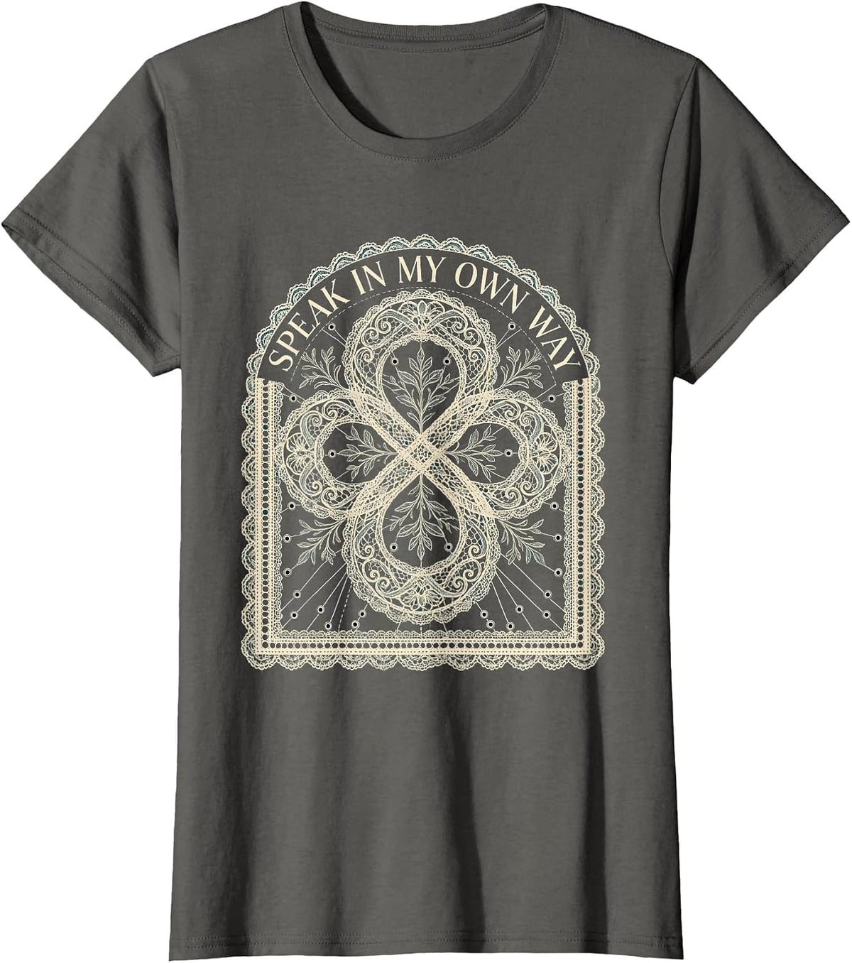 Women's Speak In My Own Way Autism Awareness Design T-Shirt - Asphalt Grey