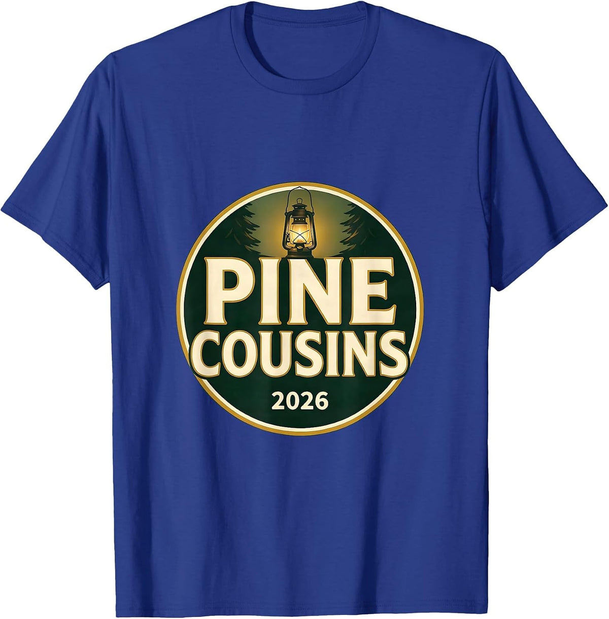 Pine Cousins 2026 Family Matching Camp Cousin Crew T-Shirt - Royal Blue