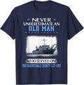 USS Barnstable County LST-1197 Veterans Day Father Day T-Shirt - Navy Blue