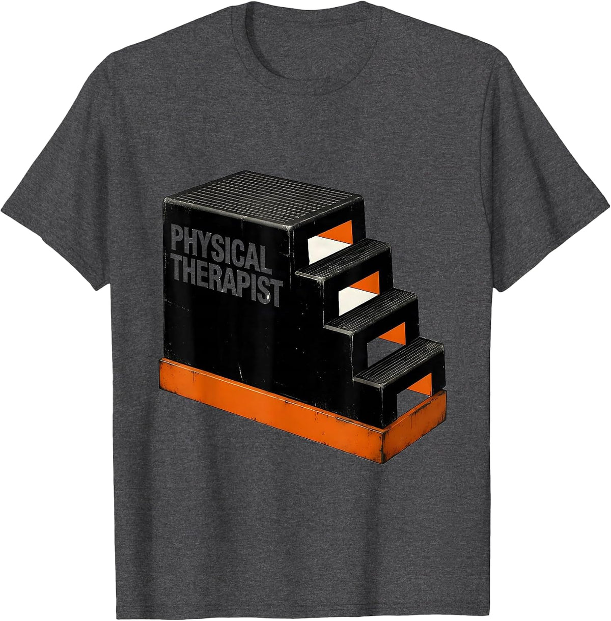 Physical Therapist Brutalist Graphic Occupational Therapy PT T-Shirt - Dark Heather Grey