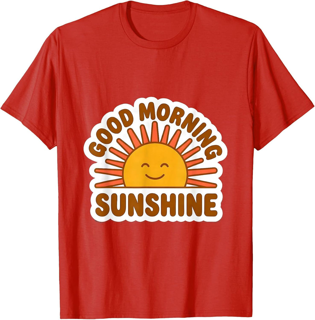 Men's Good Morning Sunshine Retro Teacher School-Year Pride T-Shirt - Red