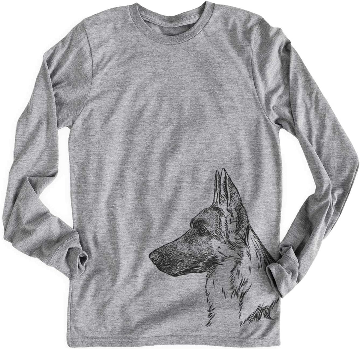 Inkopious German Shepherd Profile Triblend T-Shirt - Unisex Unisex Long Sleeve