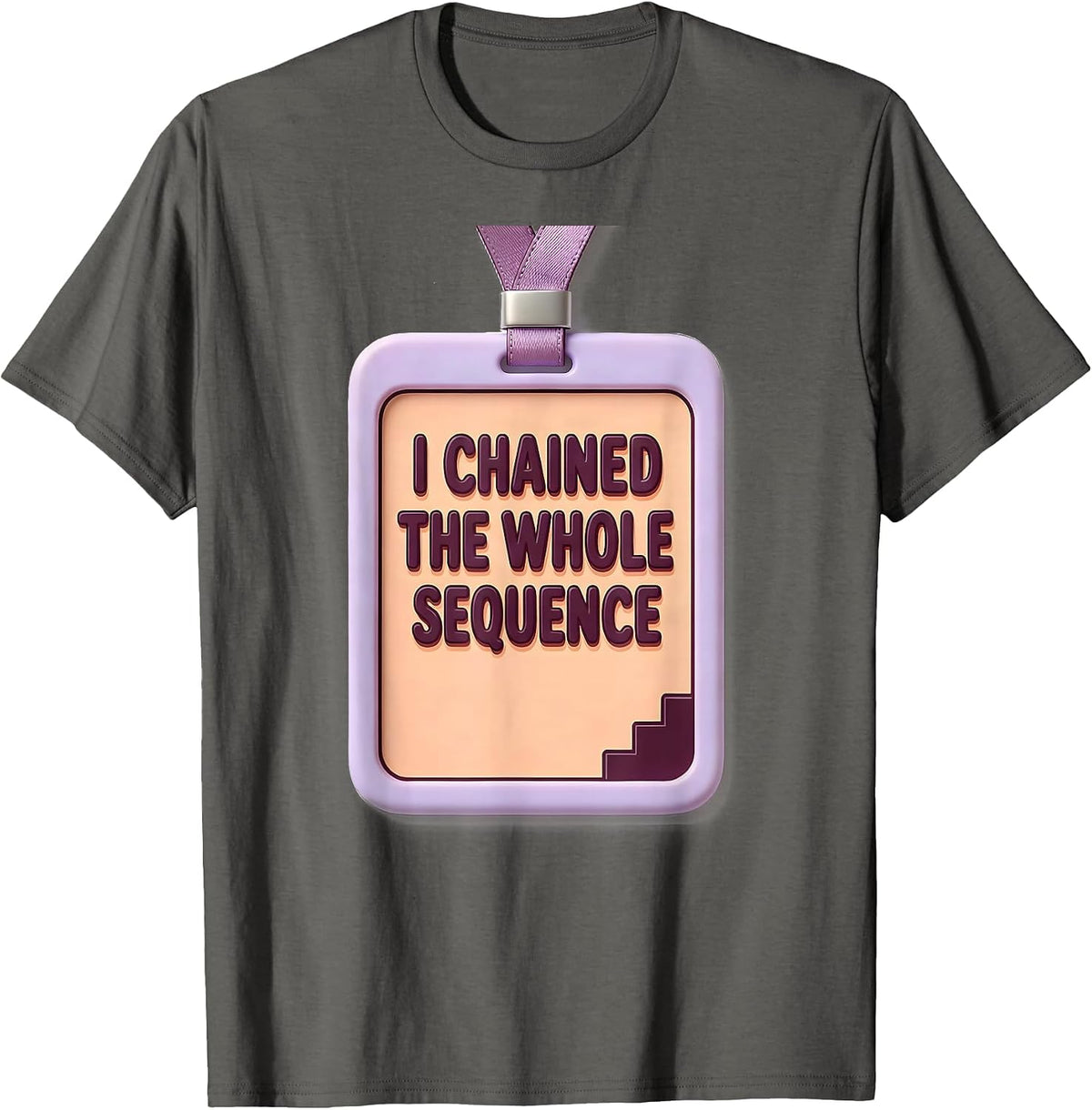 Men's I Chained The Whole Sequence Cute Kawaii ABA RBT Behavior T-Shirt - Asphalt Grey