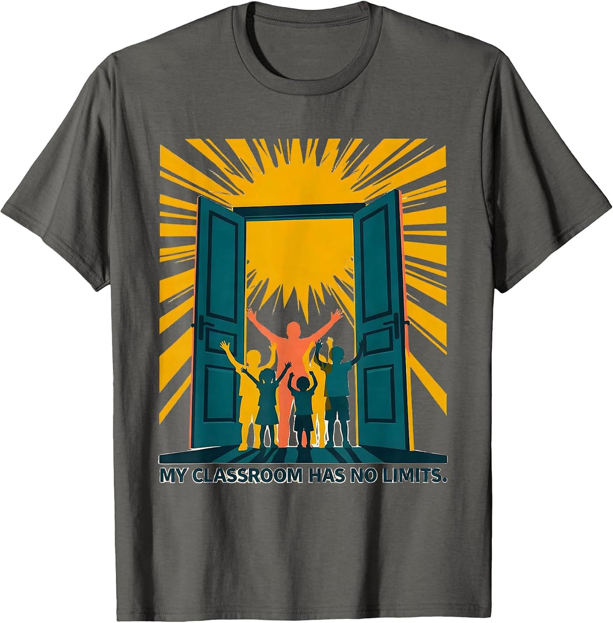 My Classroom Has No Limits Special Education Teacher T-Shirt - Asphalt Grey