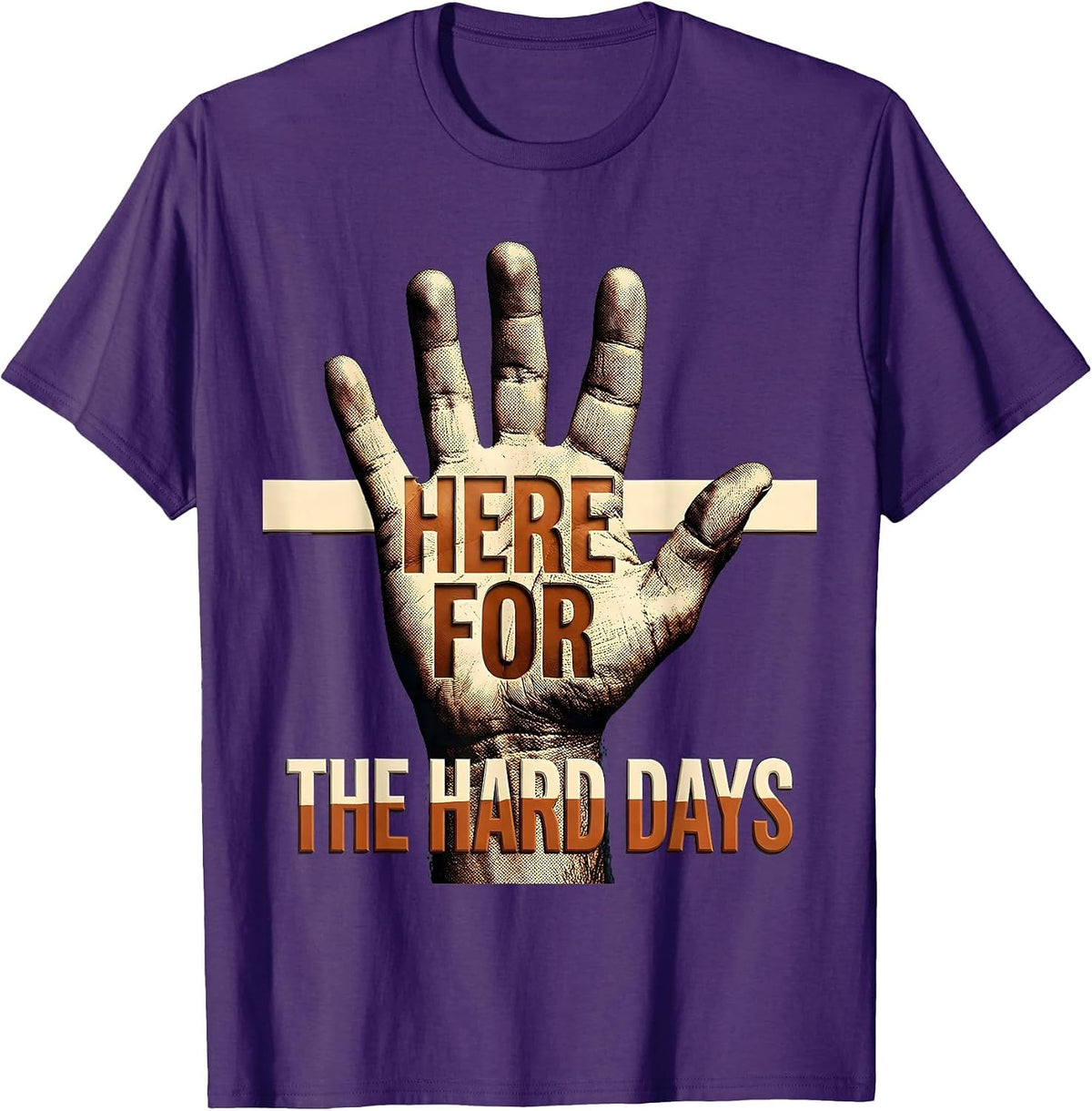 Here for the Hard Days School Counselor Design T-Shirt - Purple