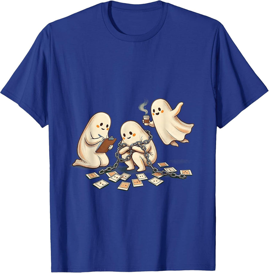 Friendly Ghosts SPED Para Halloween Teacher Aide Humor T-Shirt - Royal Blue