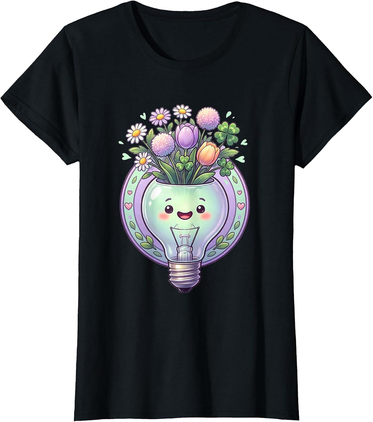 Special Education Teacher Wildflower Lightbulb T-Shirt - Black