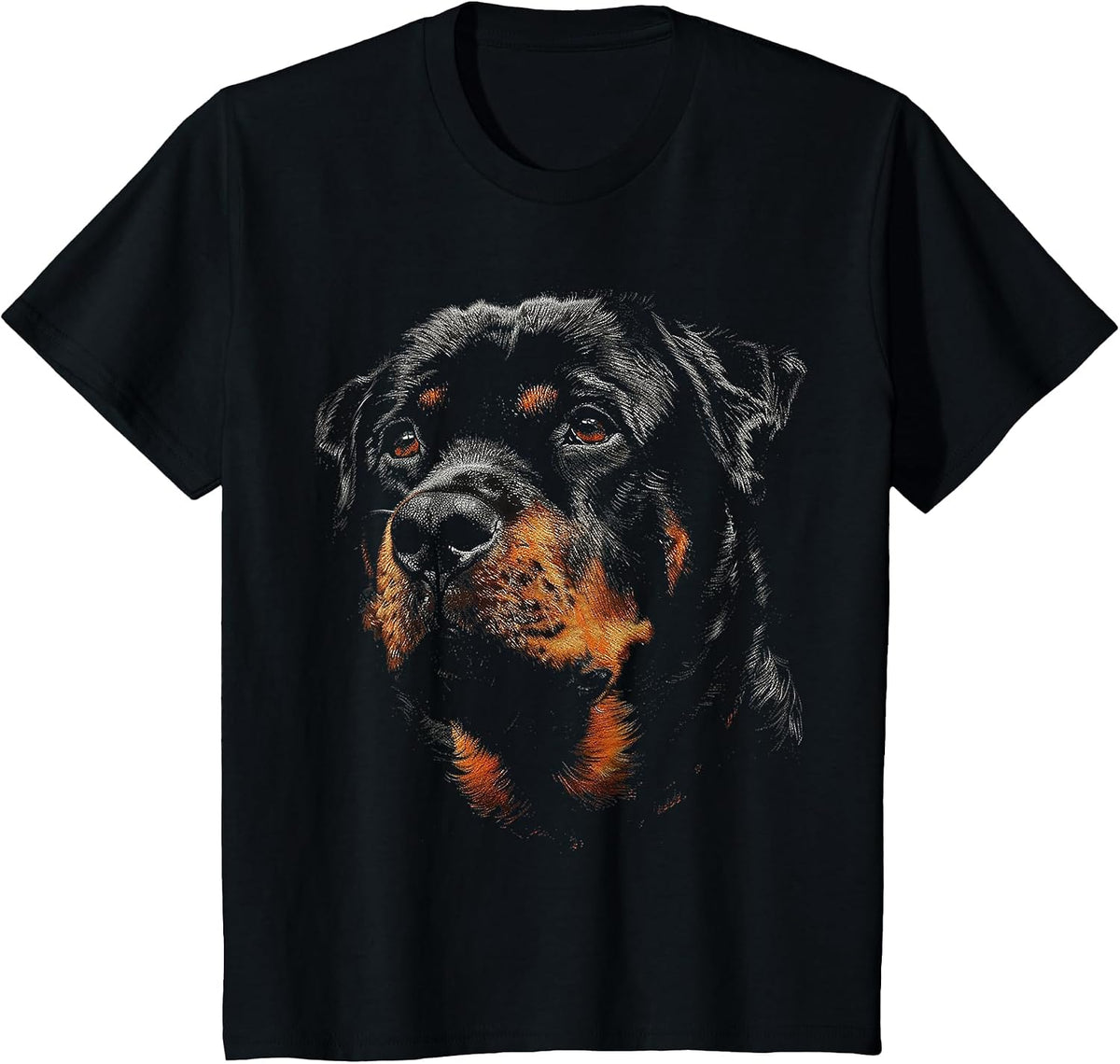 Rottweiler Dog Graphic Pet Illustration Rottweiler T-Shirt - Black