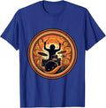 Mardi Gras Street Drummer Swirling Confetti Art T-Shirt - Royal Blue