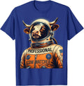 Professional Cow Watcher Funny Cattle Design T-Shirt - Royal Blue