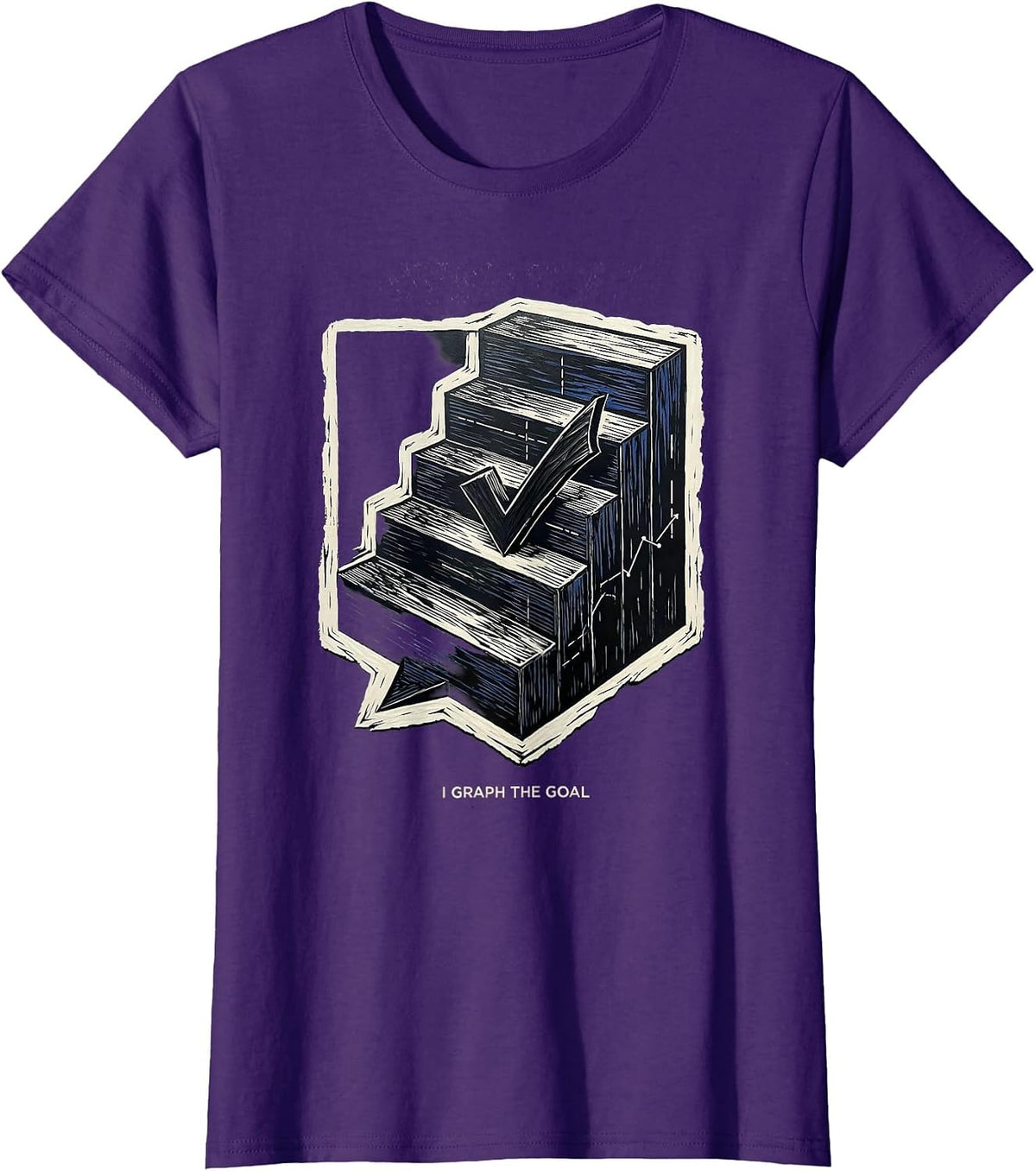 Women's I Graph The Goal Funny Special Education Teacher SPED Humor T-Shirt - Purple