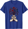 Patriotic Wildflower Picker Red White Blue T-Shirt - Royal Blue