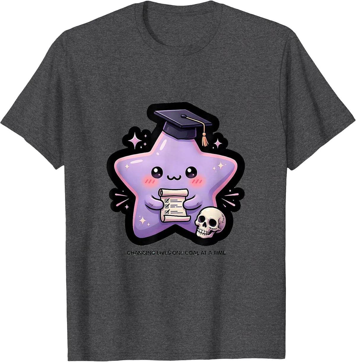 Sped Teacher Changing Lives One Goal At A Time T-Shirt - Dark Heather Grey