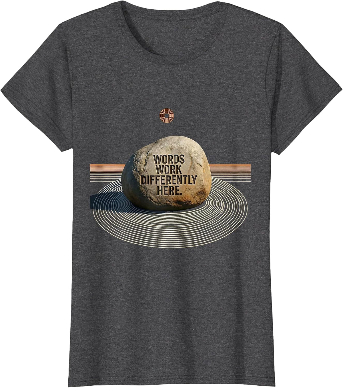Women's Words Work Differently Here Dyslexia Awareness T-Shirt - Dark Heather Grey
