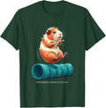 Men's Popcorning Means I’m Excited Funny Guinea Pig Pet Lover T-Shirt - Dark Green