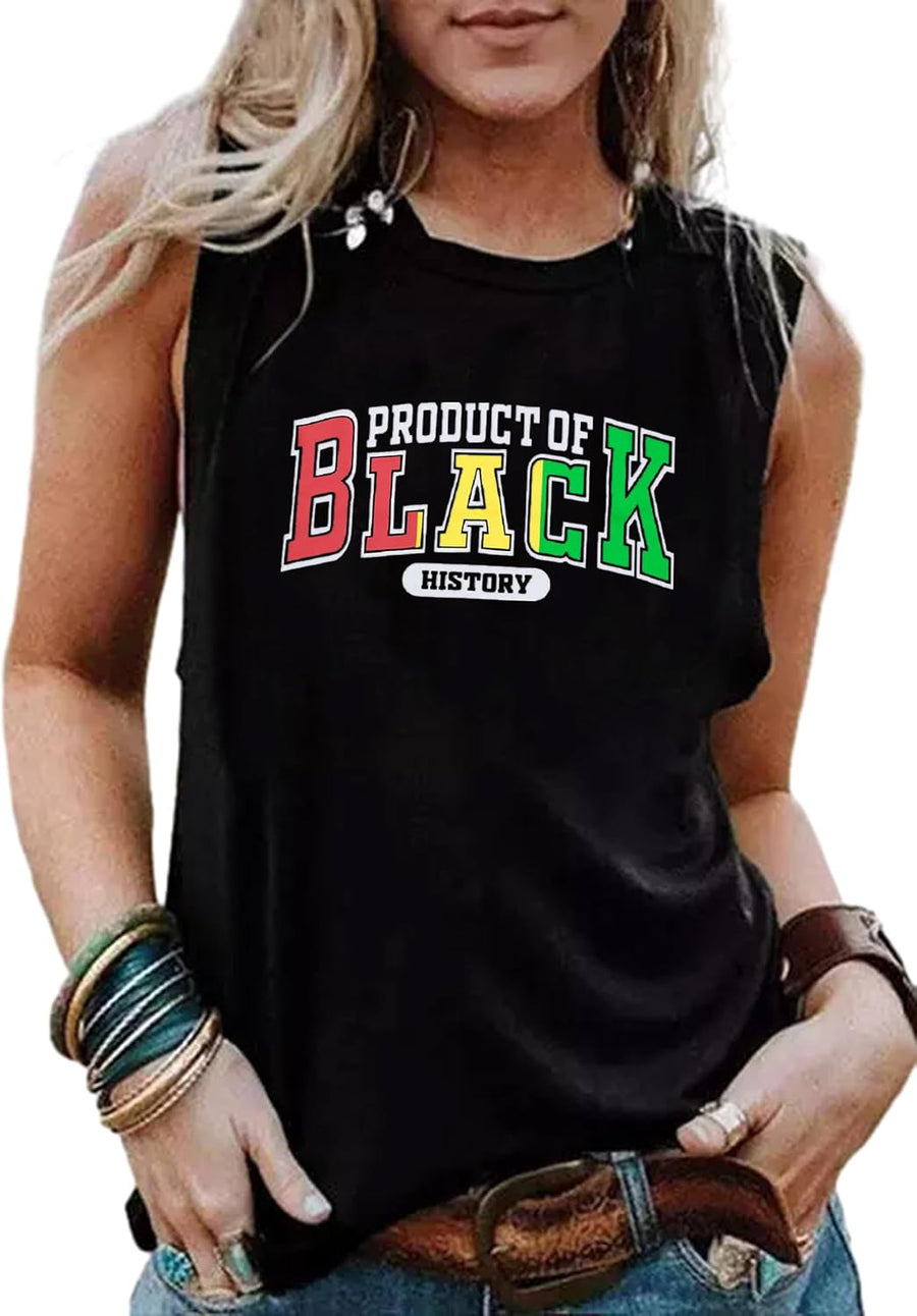 Juneteenth Tank Tops for Women Black History Shirts 1865 Freedom Day Tee Sleeveless African American Tops - Black6