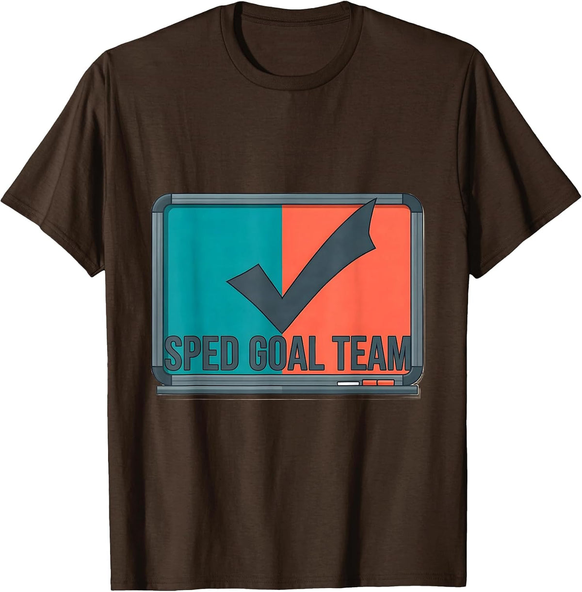 Men's SPED Goal Team Special Education Teacher Squad Pride T-Shirt - Brown