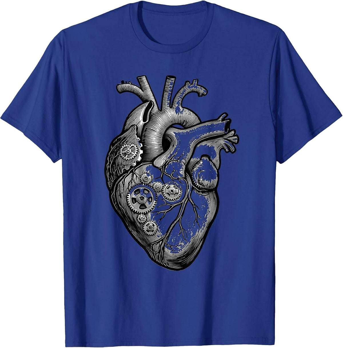 Special Education Heart Gears Illustration T-Shirt - Royal Blue
