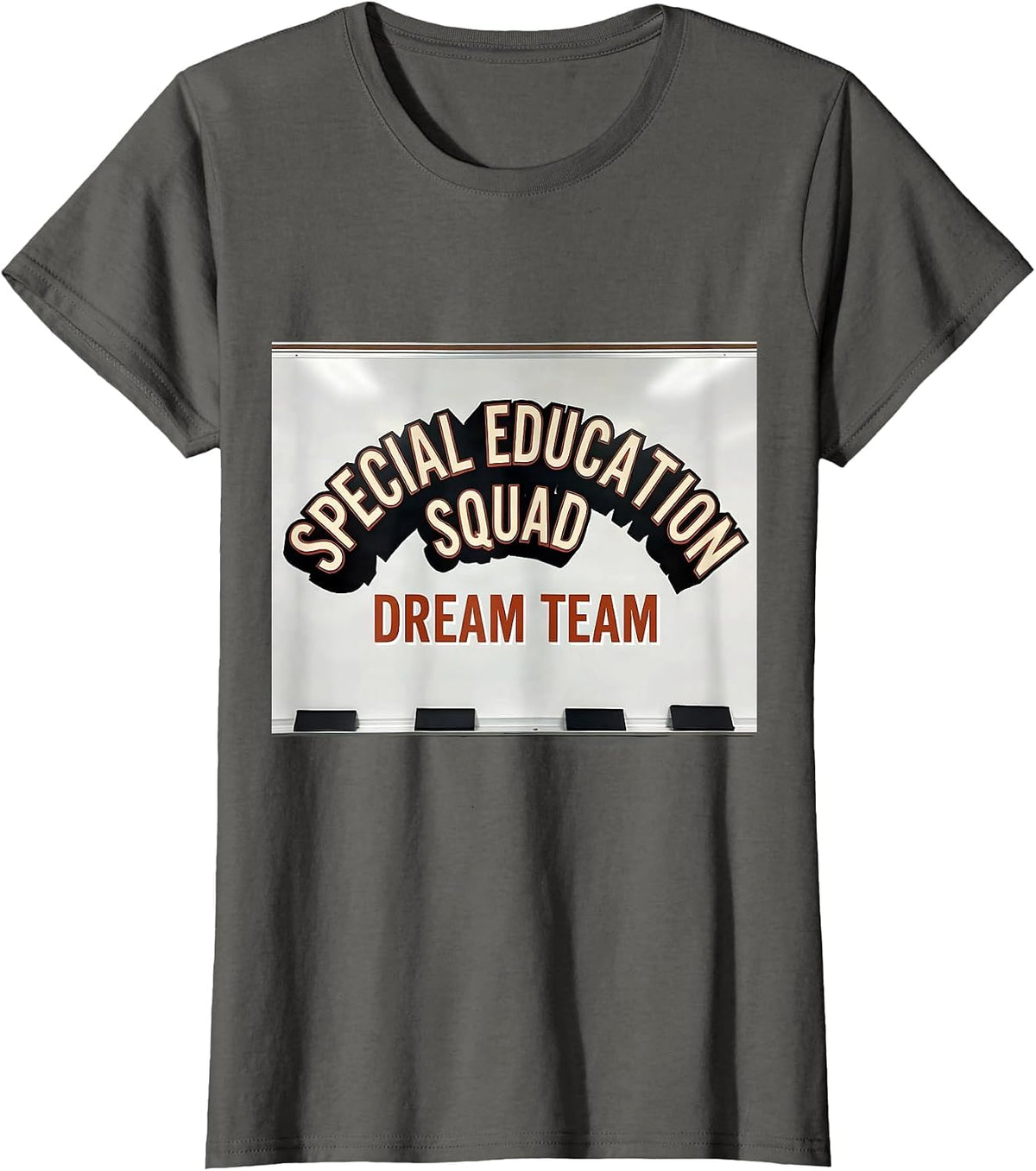 Women's Special Education Squad Dream Team Retro Teacher T-Shirt - Asphalt Grey