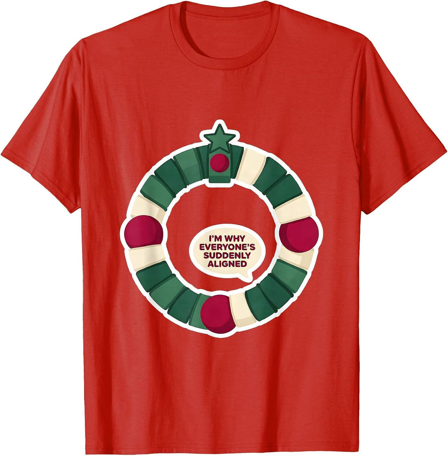 Men's I'm Why Everyone's Suddenly Aligned Funny Chiropractor T-Shirt - Red