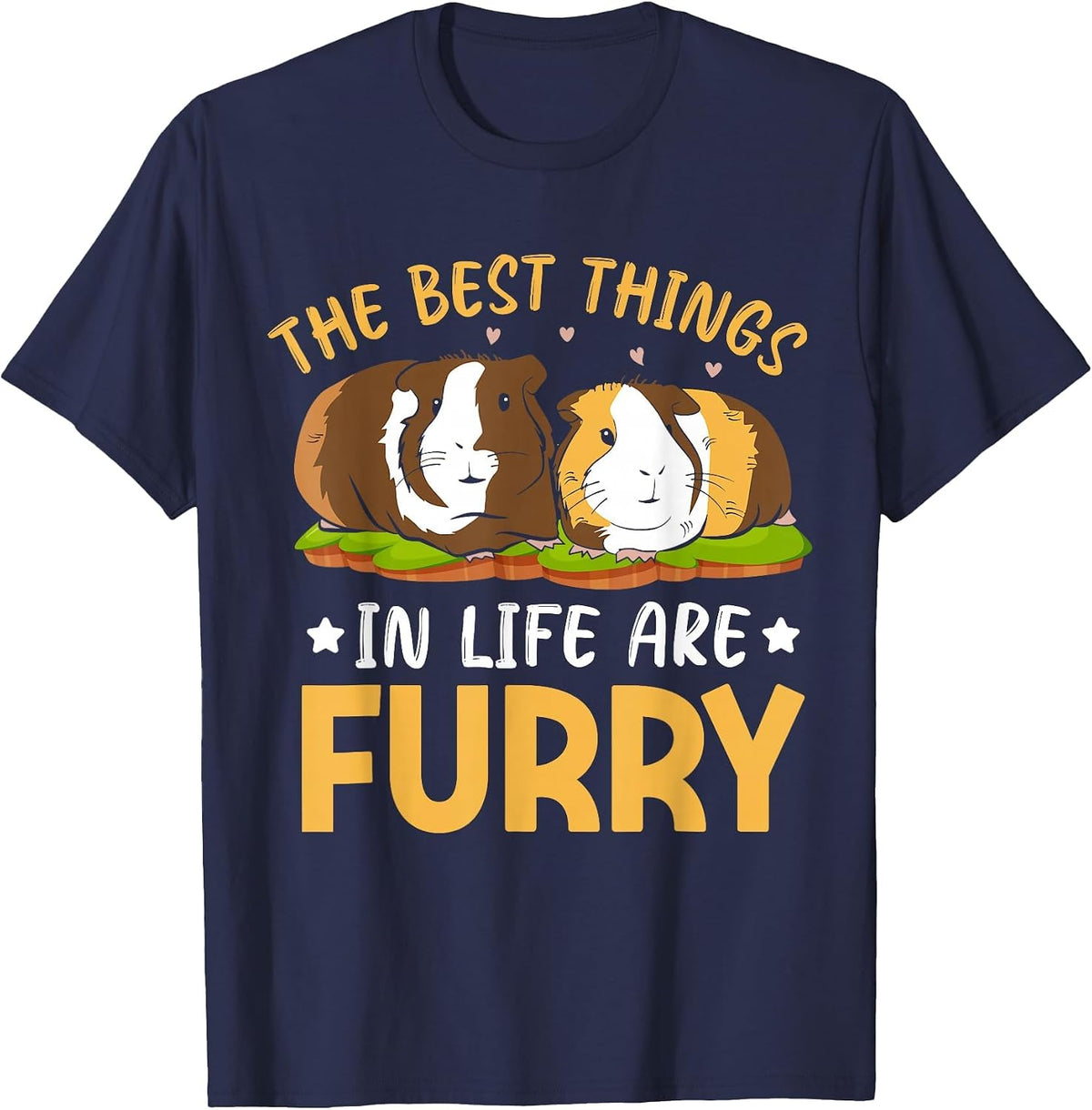 The Best Things in Life are Furry T-Shirt - Navy Blue