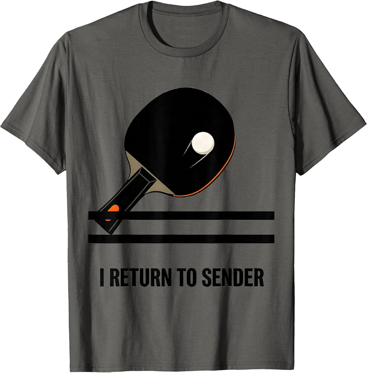 I Return To Sender Brutalist Tennis Humor Player Gift T-Shirt - Asphalt Grey