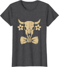 Women's Bow Tie Game Strong Tuxedo Style Design T-Shirt - Dark Heather Grey