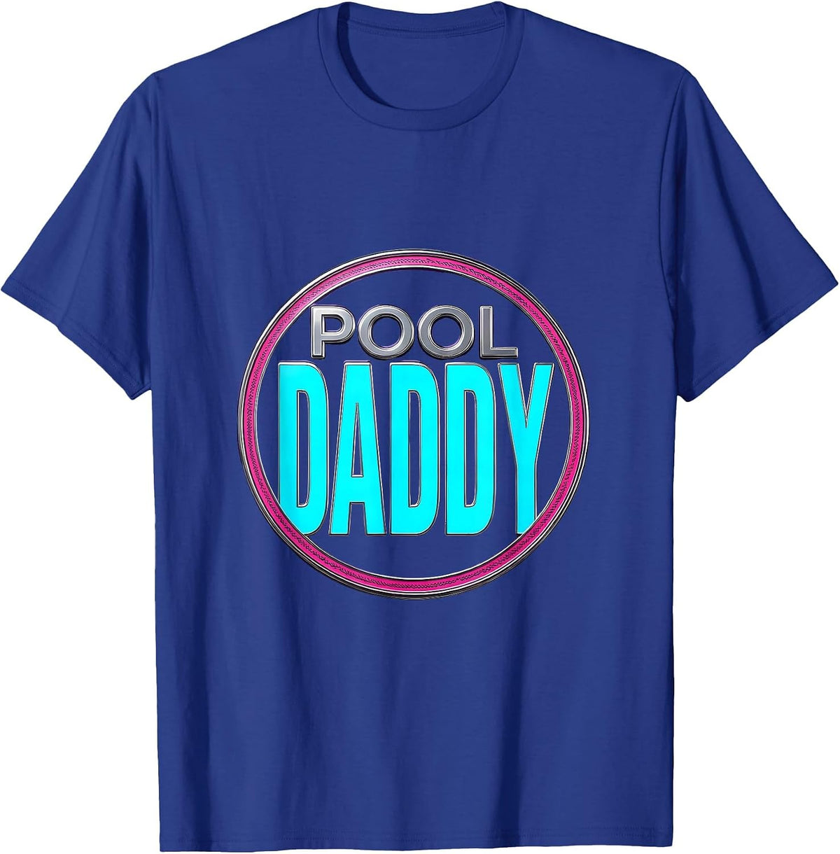 Pool Daddy Vaporwave Y2K Funny Gift for Dads T-Shirt - Royal Blue