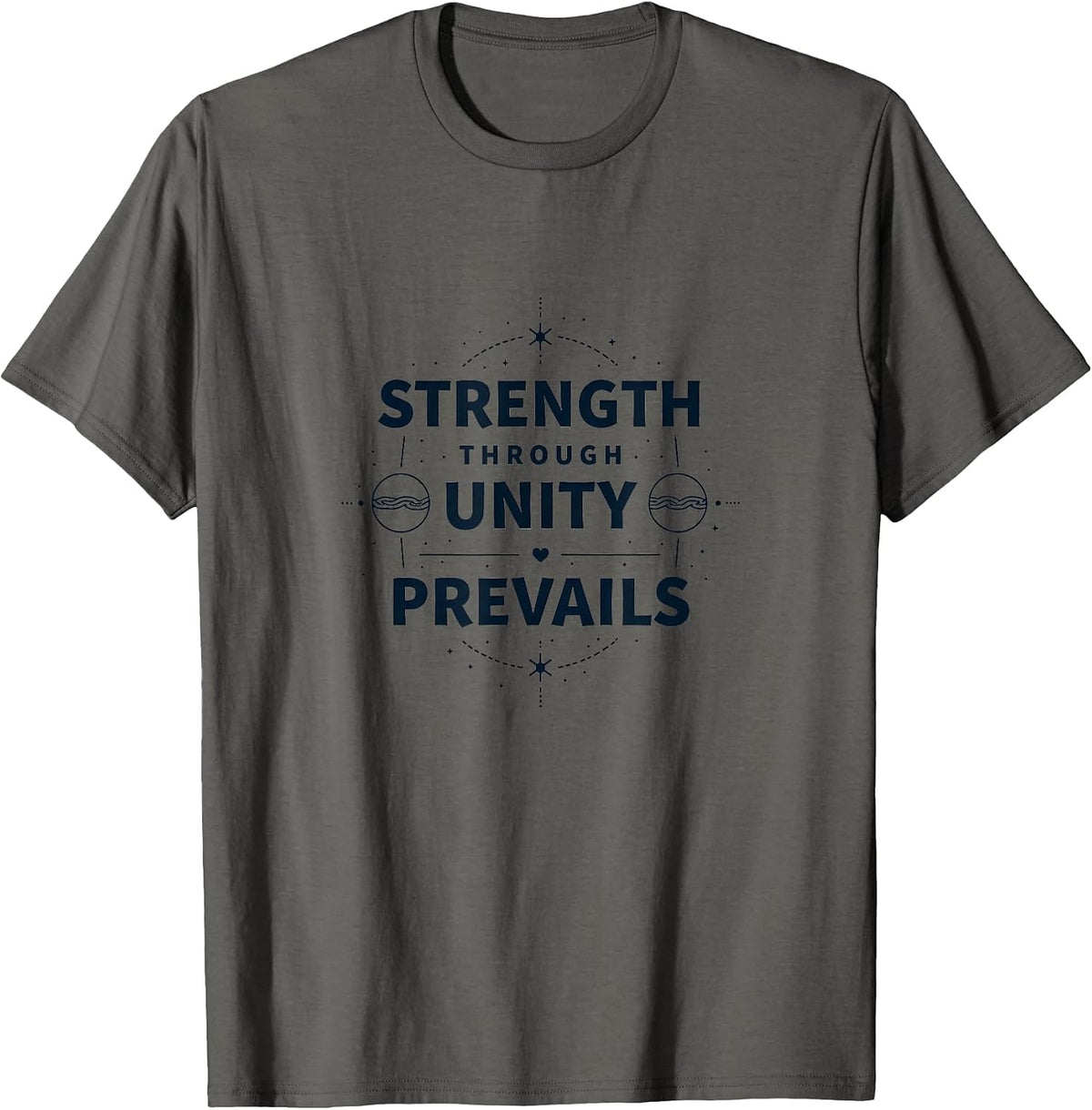 Strength Through Unity Prevails Inauguration Design T-Shirt - Asphalt Grey