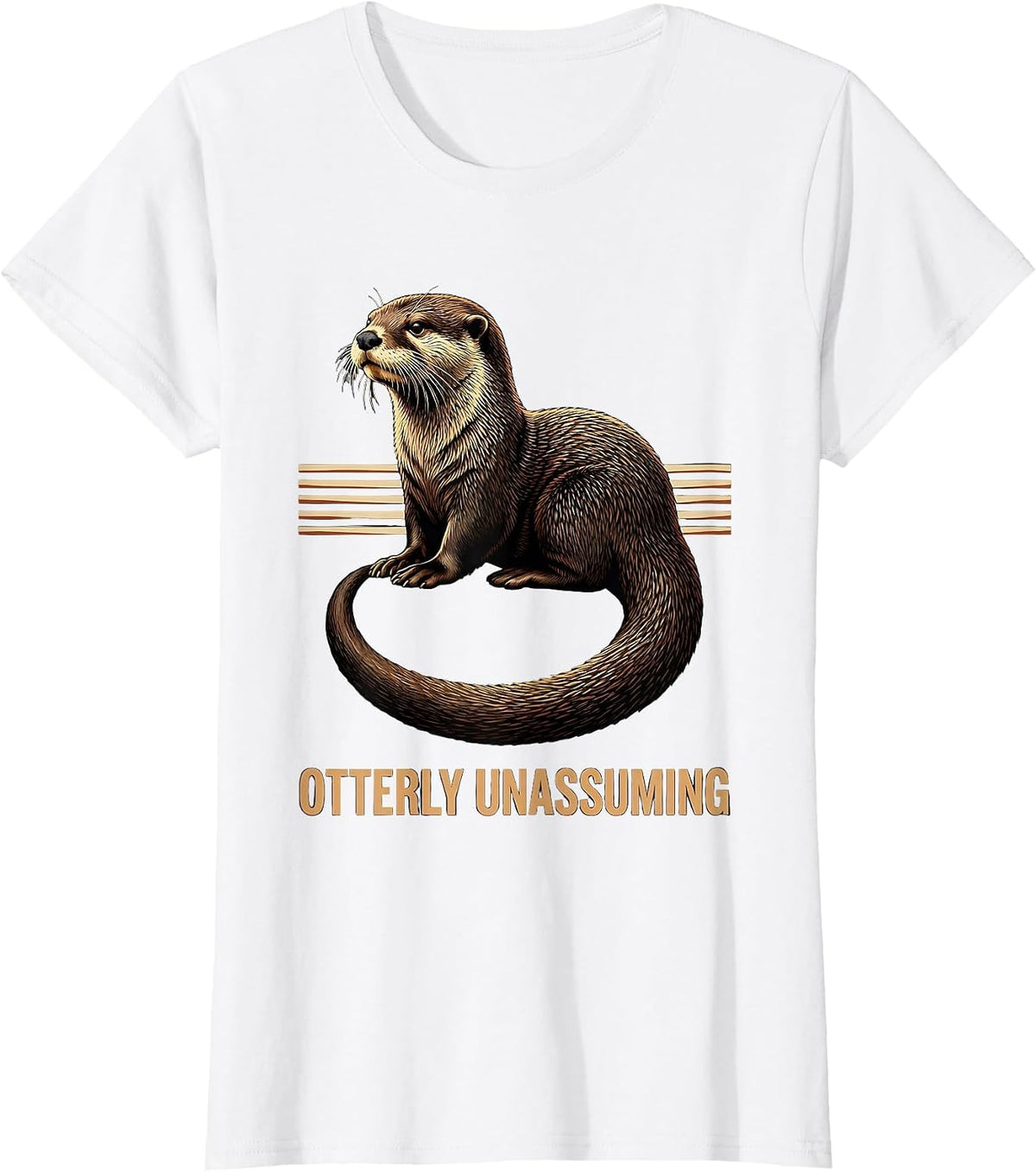 Otterly Unassuming Funny Otter Lover Gifts For Kids Teens T-Shirt - White