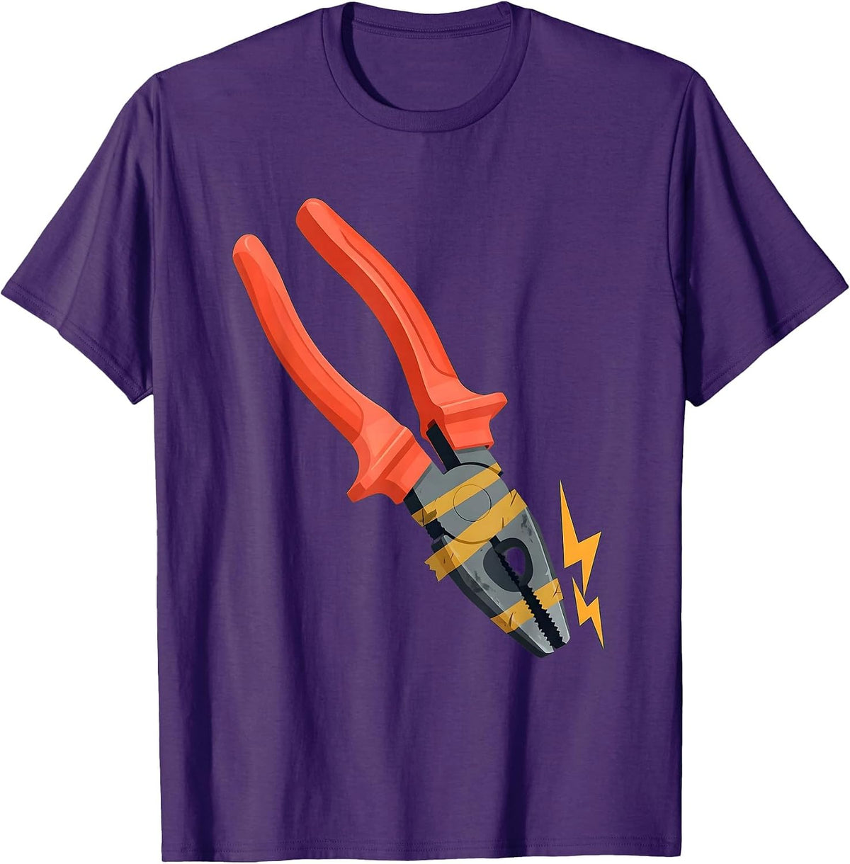Men's Lineman's Pliers Electrician Trade Humor Gift T-Shirt - Purple