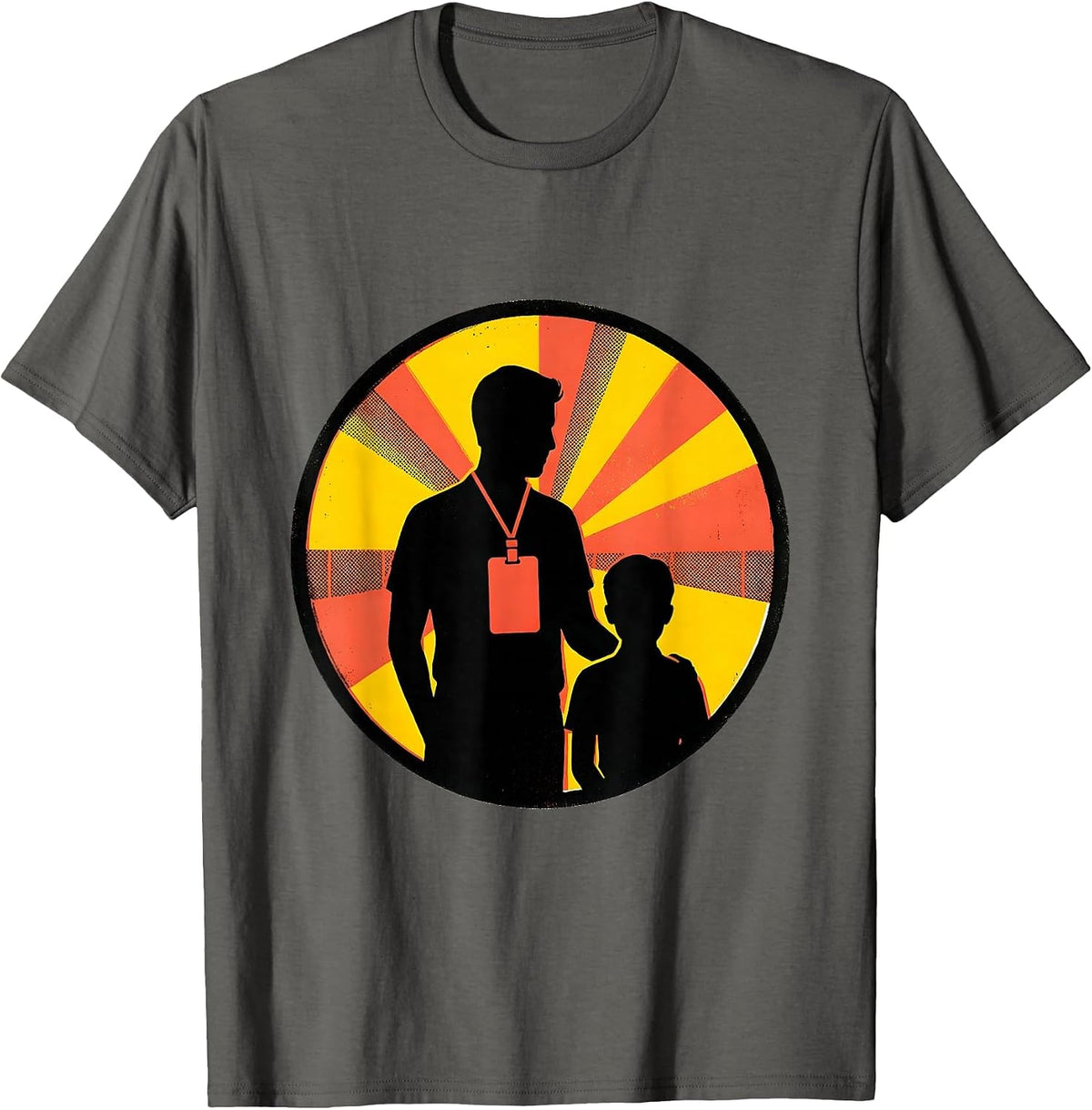 Sealed Para Badge Classroom Humor Appreciation Gift T-Shirt - Asphalt Grey
