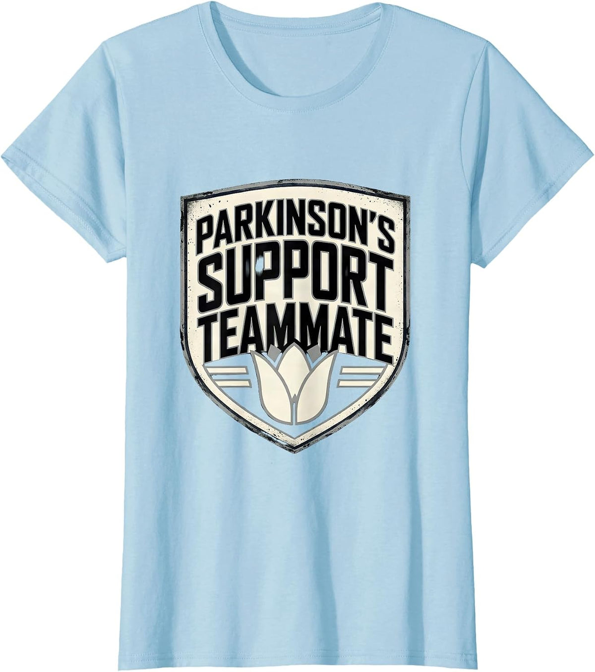 Women's Parkinson's Support Teammate Sports Awareness T-Shirt - Baby Blue