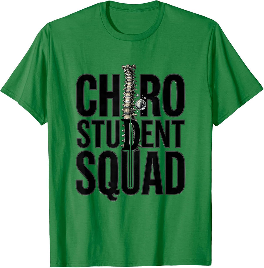 Men's Chiro Student Squad Funny Chiropractic Student Graduation T-Shirt - Kelly Green