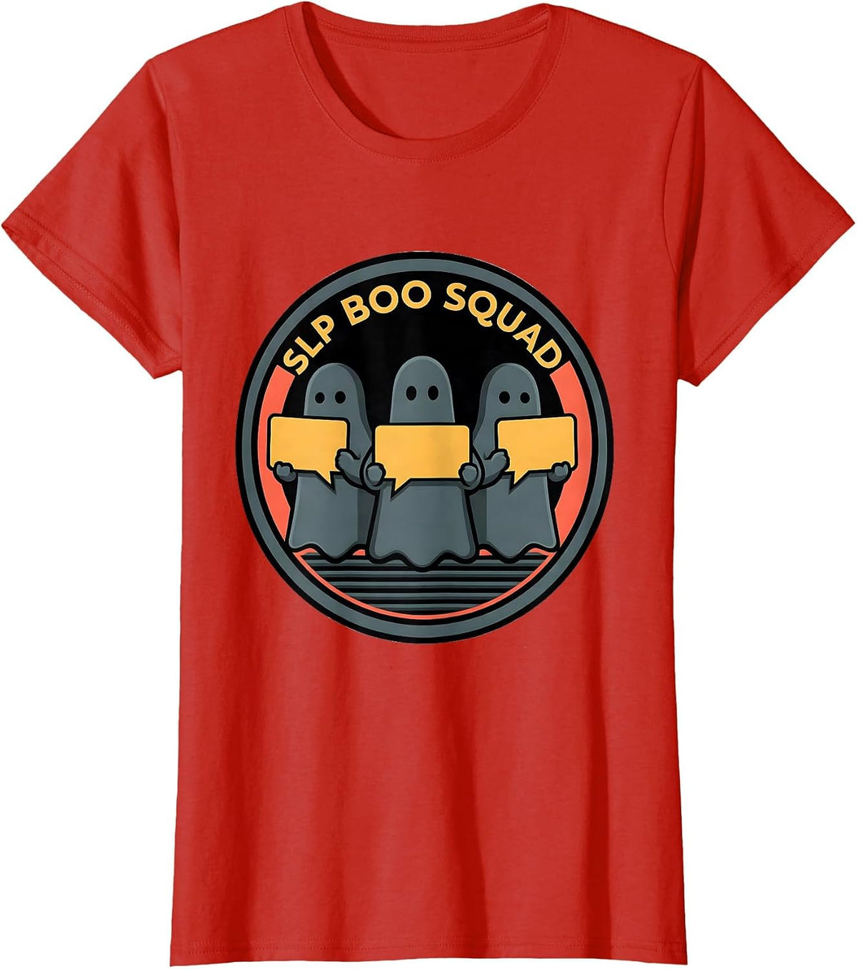 SLP Boo Squad Funny Para Normal Activities Halloween SpEd T-Shirt - Red