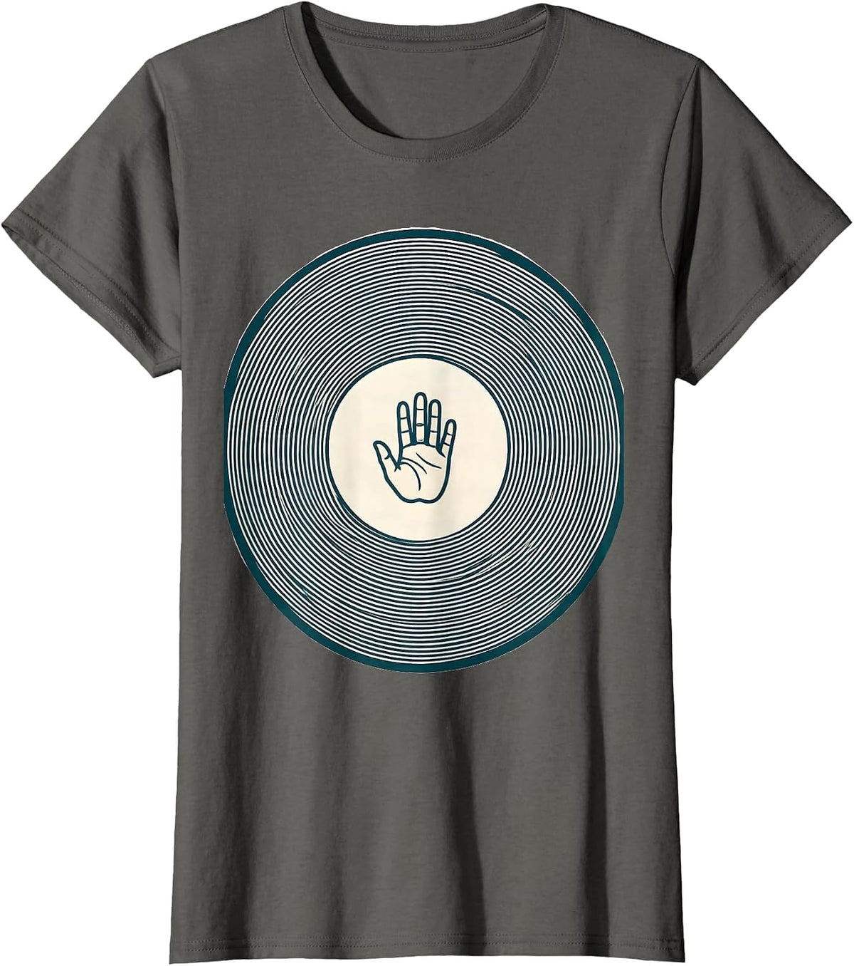 Women's Nested Contour Ring School Counselor Humor T-Shirt - Asphalt Grey