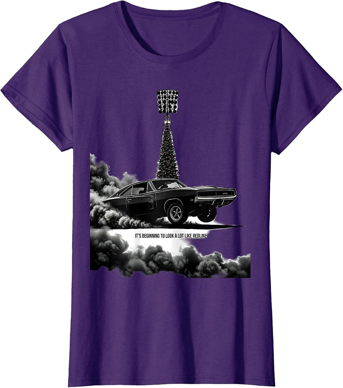 Women's It's Beginning To Look A Lot Like Redline Funny T-Shirt - Purple