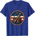 Patriotic Badge Picnic Basket Flag Star Labor Day T-Shirt - Royal Blue