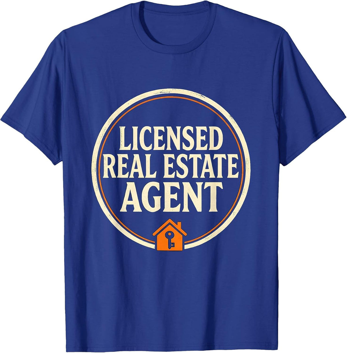 Men's Licensed Real Estate Agent Funny Realtor Workwear Gift T-Shirt - Royal Blue